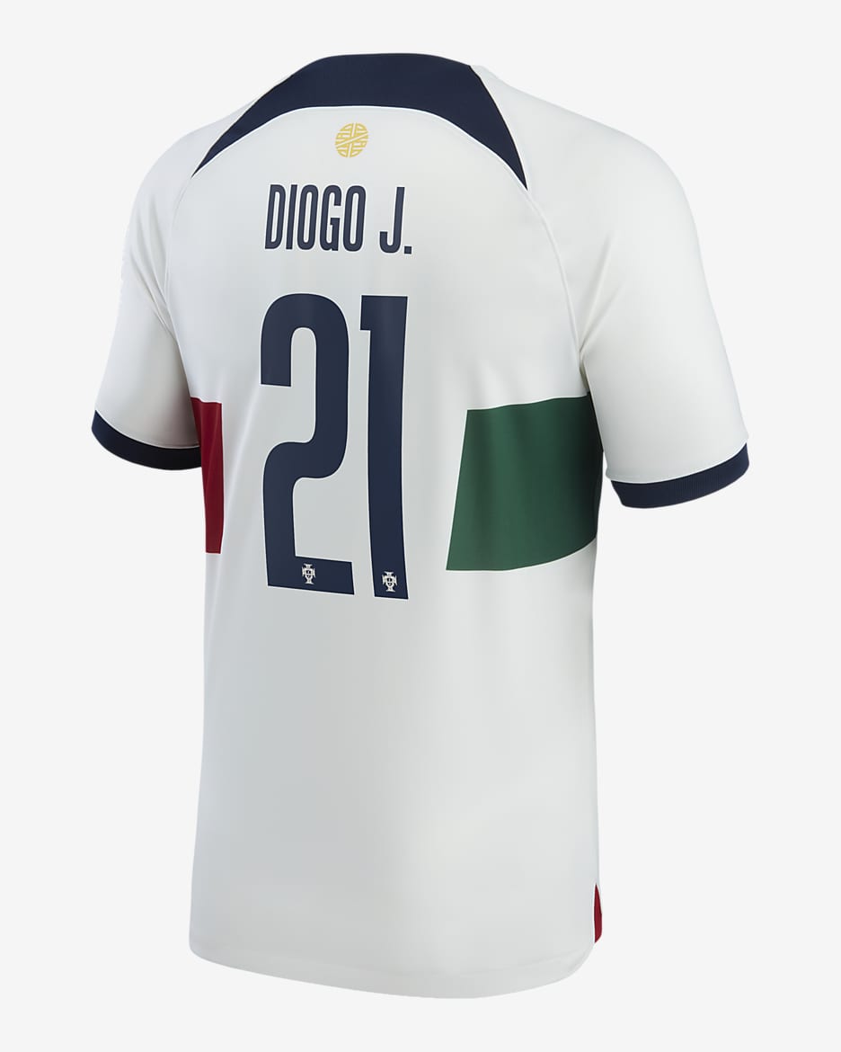 Portugal National Team 2022/23 Stadium Away (Diogo Jota) Men's Nike Dri-FIT Soccer Jersey - White