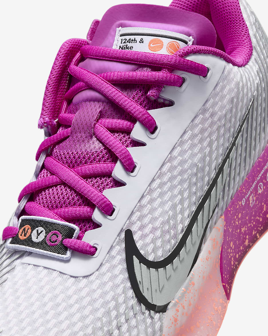 NikeCourt Vapor 11 HC Premium Women's Hard Court Tennis Shoes - Barely Grape/Vivid Grape/Light Wild Mango/Metallic Silver