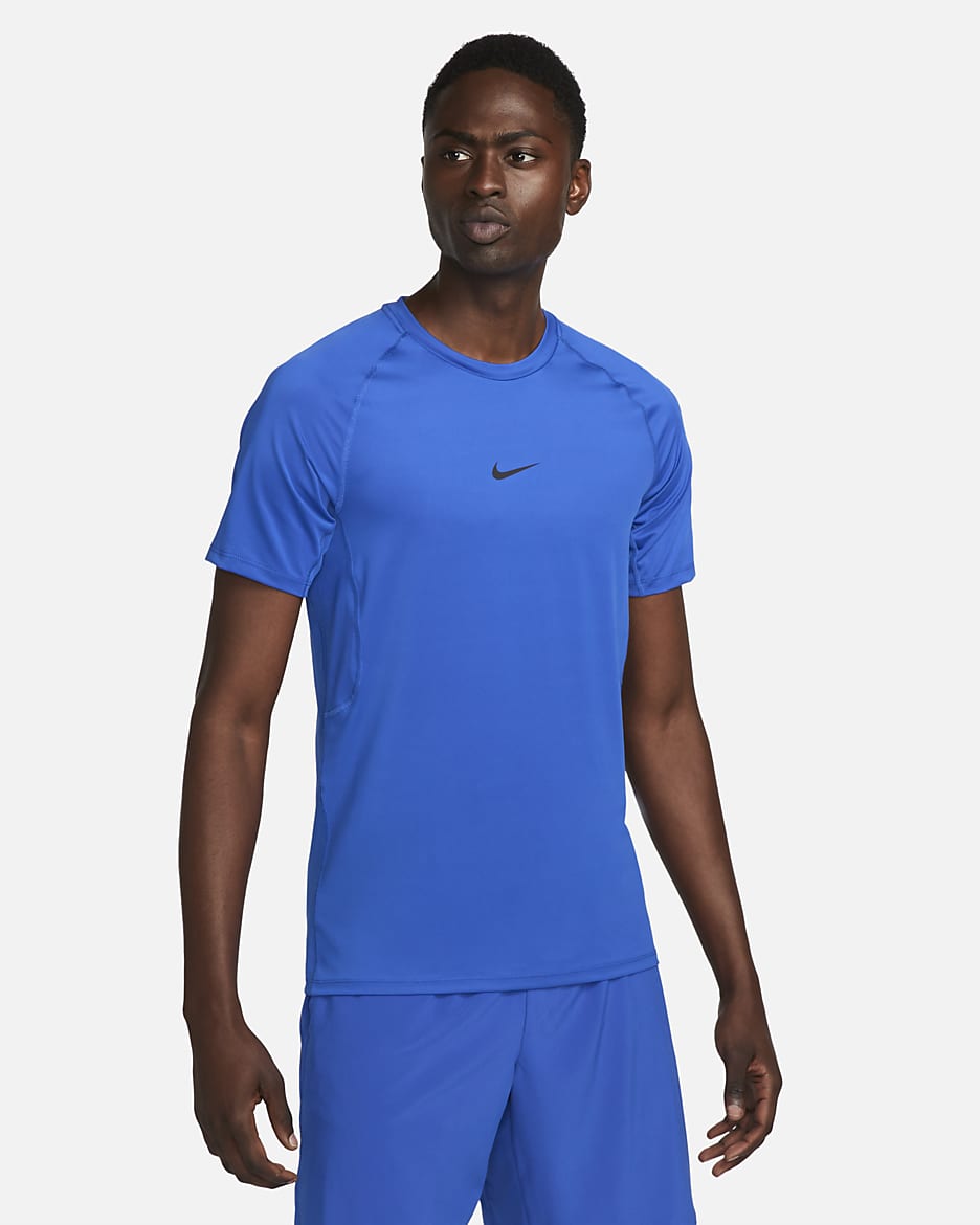 Playera de manga corta Dri-FIT slim para hombre Nike Pro - Royal juego/Negro