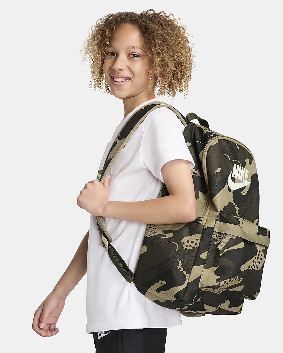 Nike Heritage Kids' Backpack (25L) - Neutral Olive/Cargo Khaki/Sail