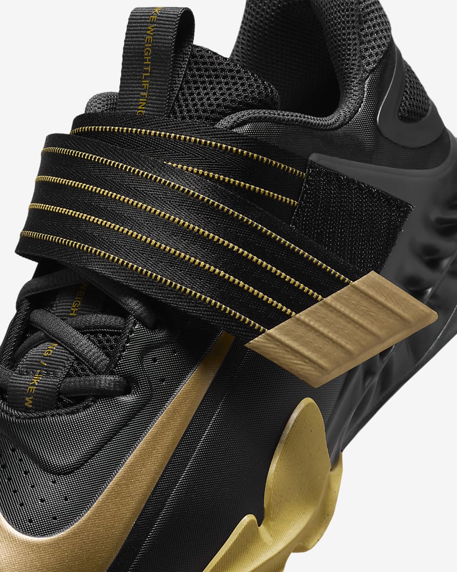 Nike Savaleos Weightlifting Shoes - Black/Anthracite/Infinite Gold/Metallic Gold