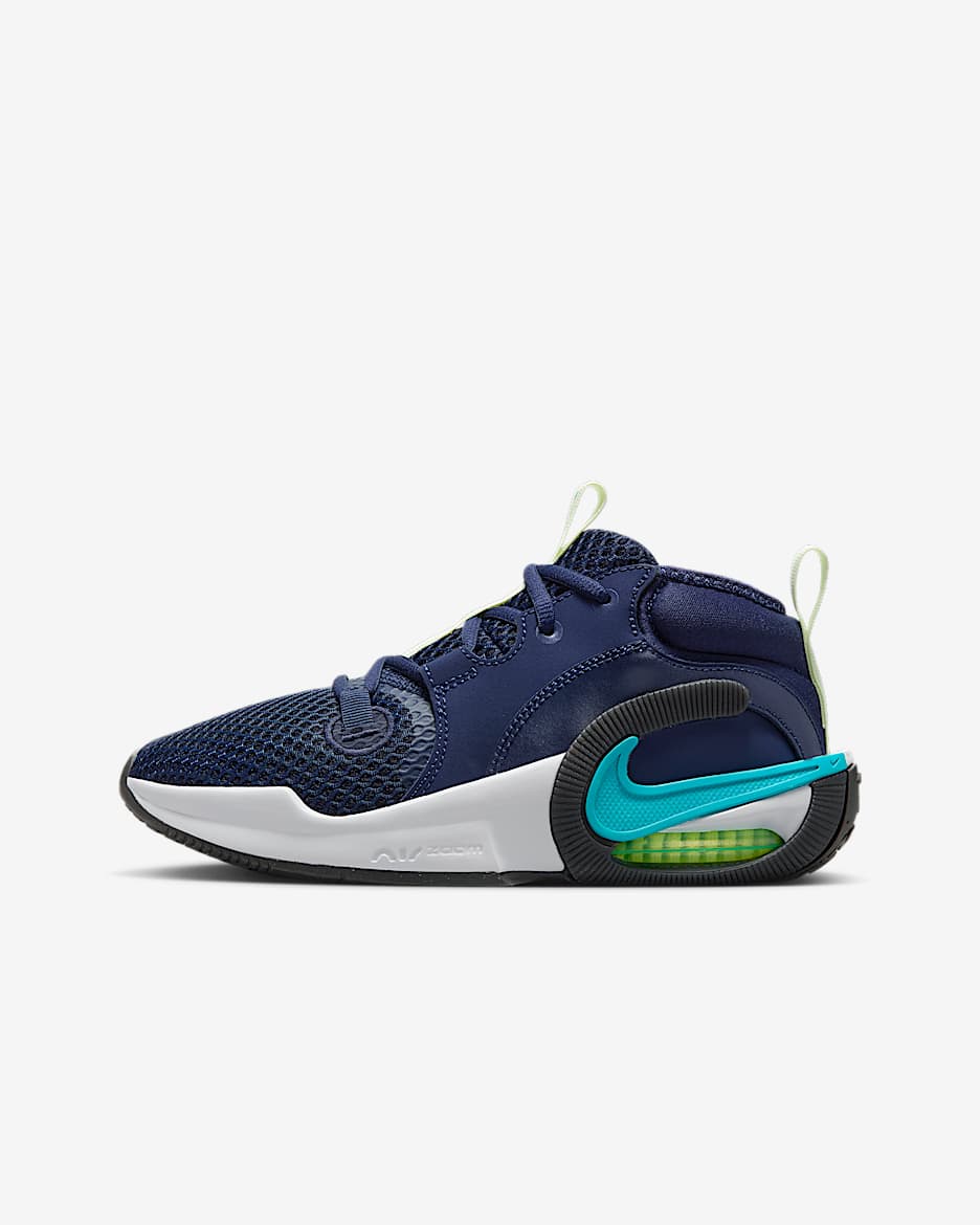 Nike Air Zoom Crossover 2 SE Older Kids' Basketball Shoes - Midnight Navy/Volt Tint/Anthracite/Dusty Cactus