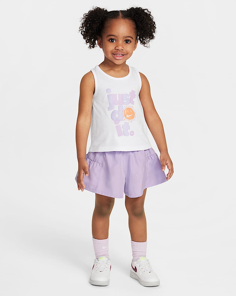 Nike Dri-FIT Toddler Swoosh Motion Mesh Scooter 2-Piece Set - Hydrangeas