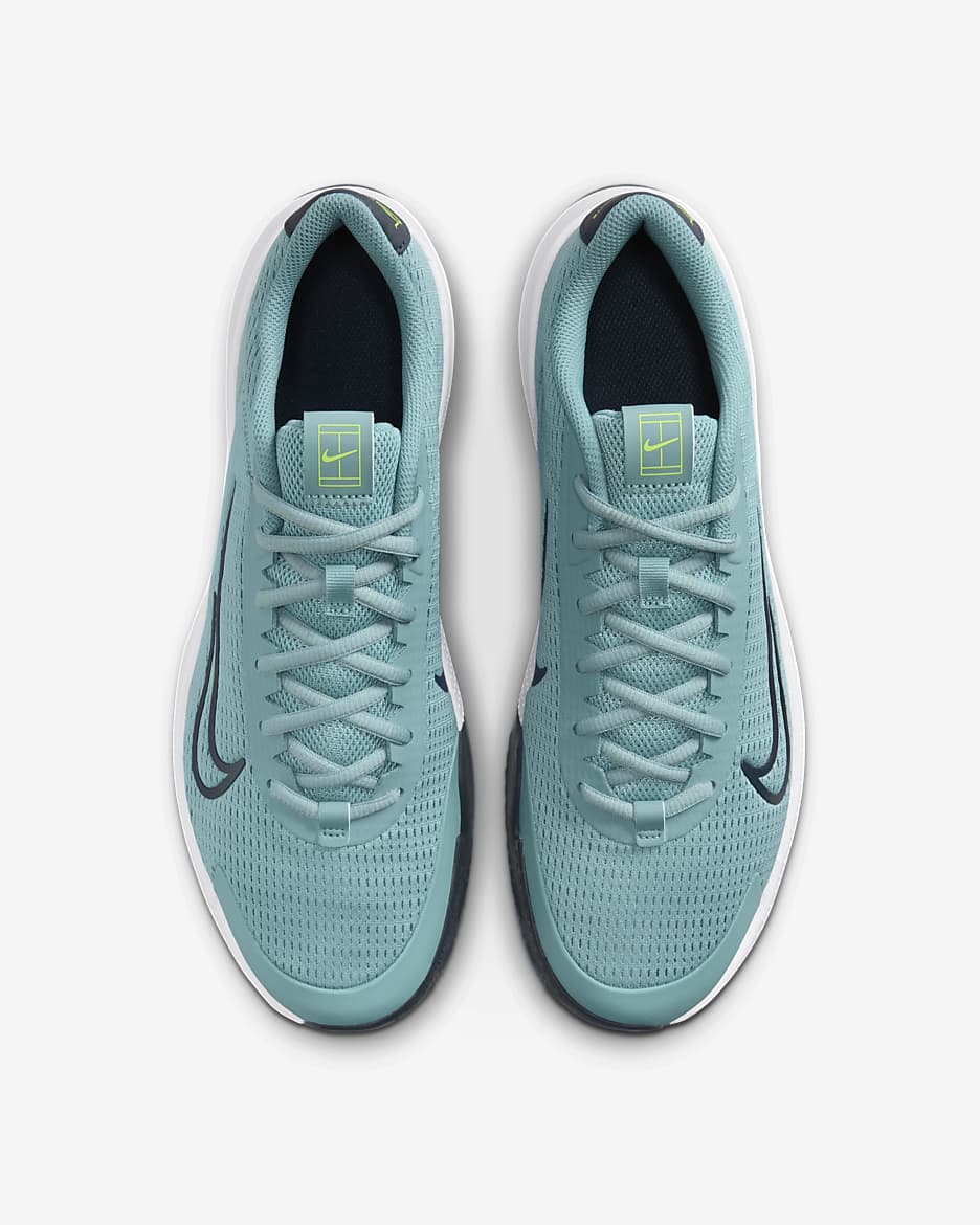 Calzado de tenis para cancha de arcilla para hombre NikeCourt Vapor Lite 2 - Denim turquesa/Volt/Azul marino militar