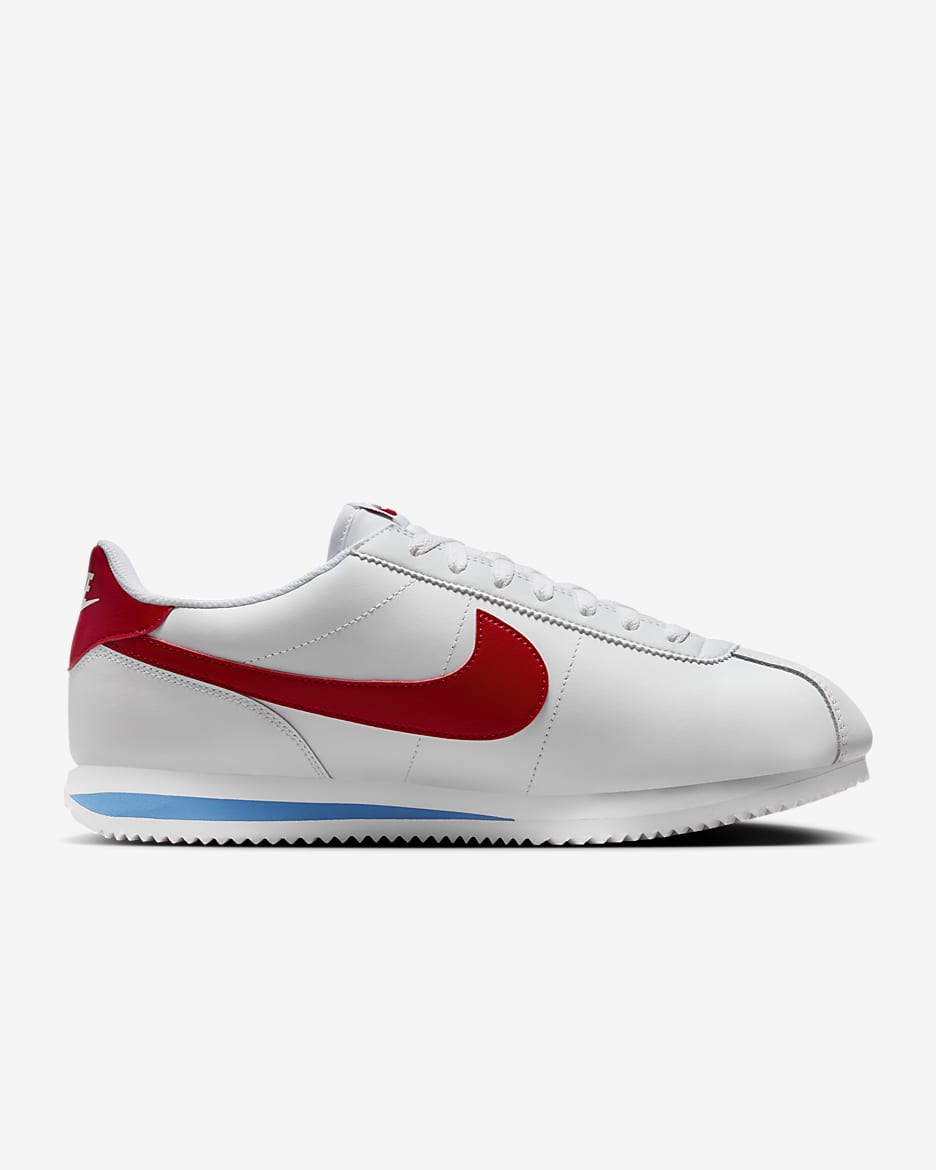 Nike Cortez Leather Men's Shoes - White/Varsity Blue/Varsity Red