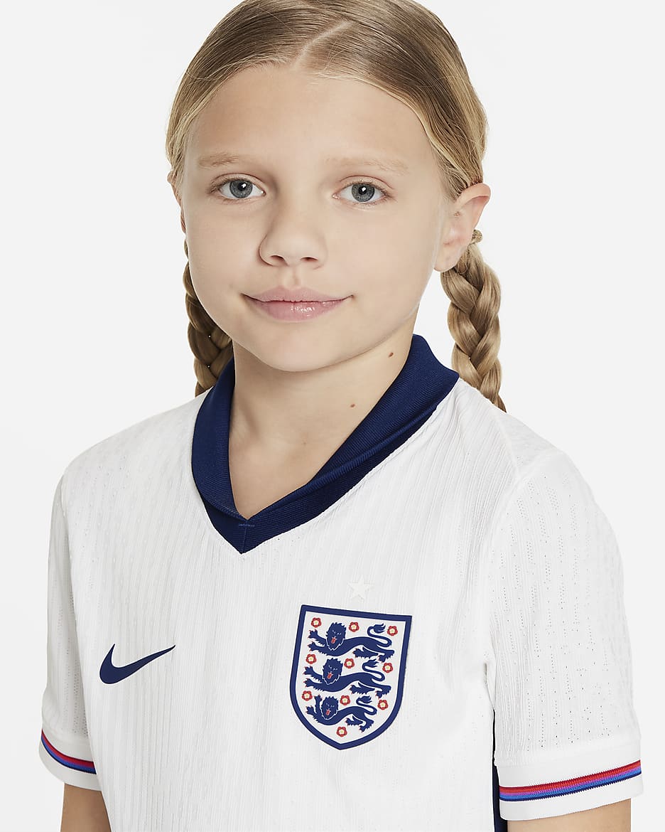 Engeland (herenelftal) 2024/25 Match Thuis Nike Dri-FIT ADV authentiek voetbalshirt voor kids - Wit/Blue Void