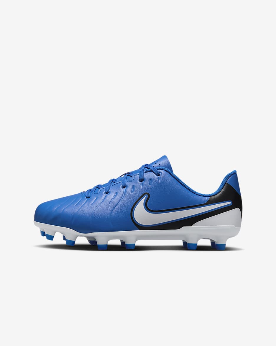 Chaussure de foot basse à crampons multi-surfaces Nike Jr. Tiempo Legend 10 Club pour enfant/ado - Soar/Blanc