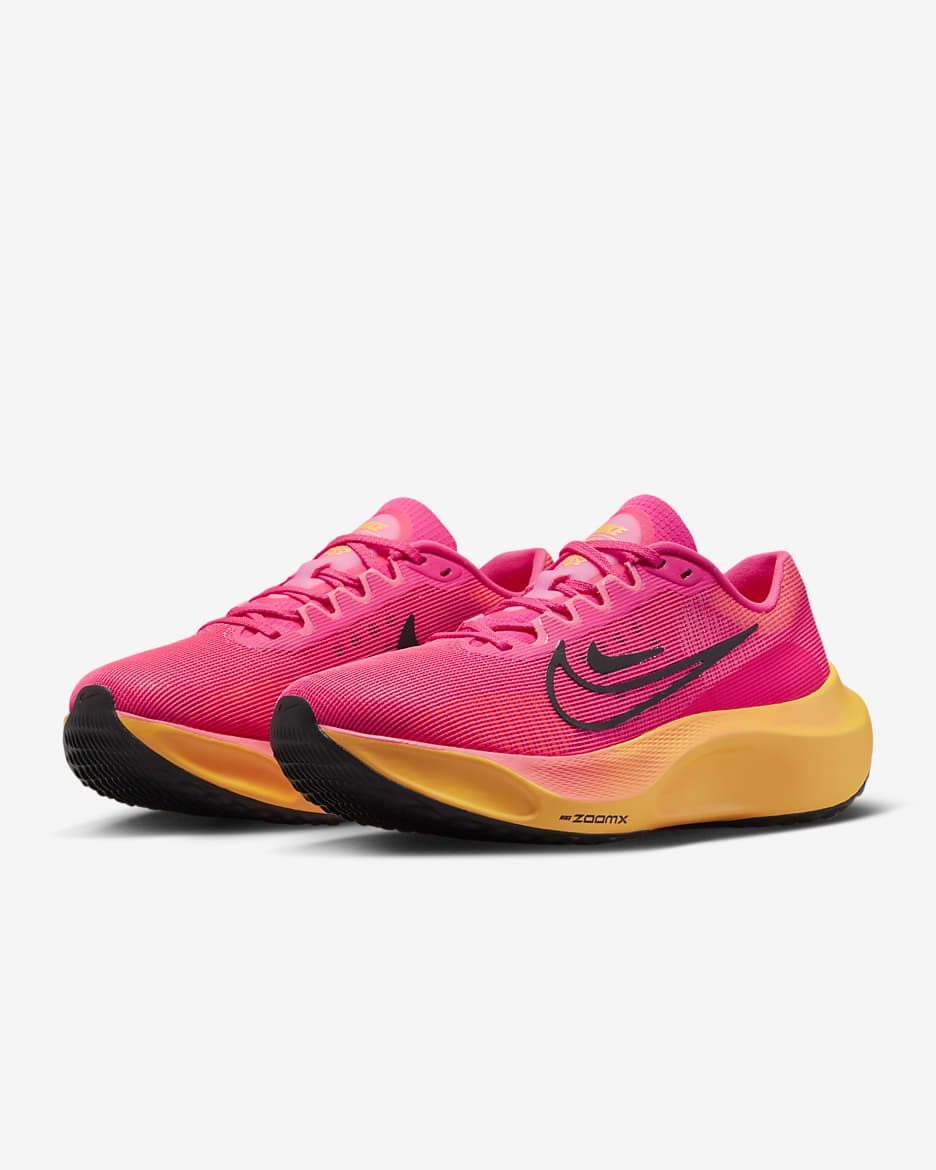 Tenis de correr en pavimento para mujer Nike Zoom Fly 5 - Hiperrosa/Naranja láser/Negro