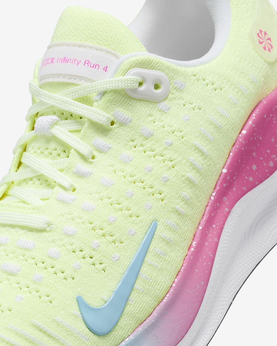 Tenis de correr en carretera para mujer Nike InfinityRN 4 - Voltio ligero/Blanco/Obsidiana/Azul acuario