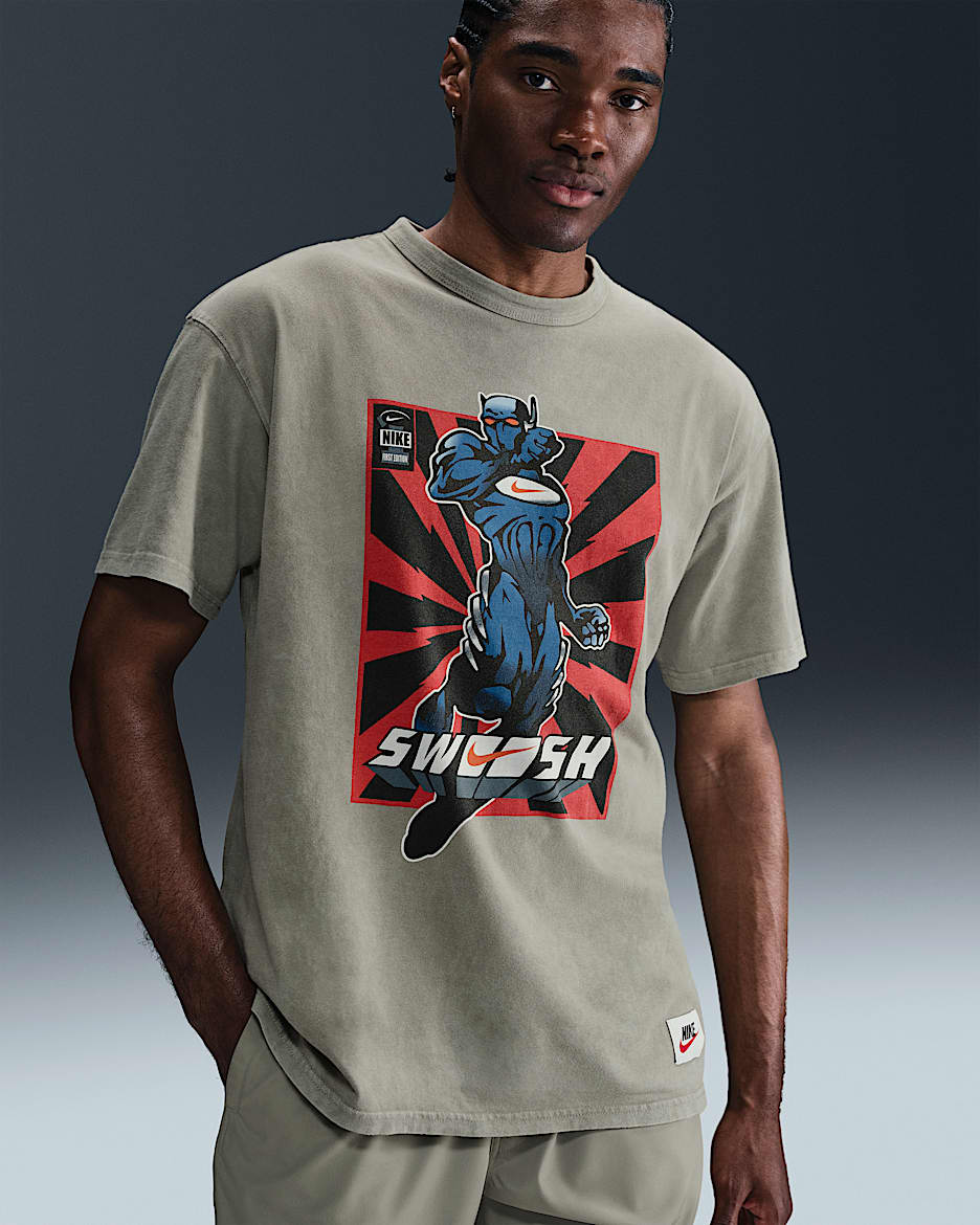 Nike Men's Max90 Fitness T-Shirt - Light Army