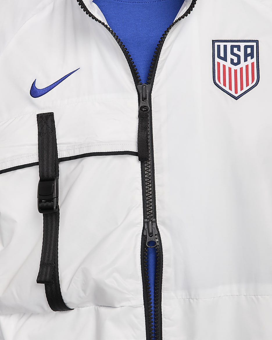 USMNT Men's Nike Soccer Halo Jacket - Summit White/Old Royal