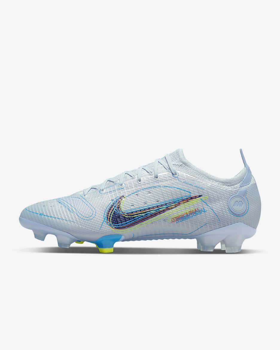 Chaussure de football à crampons pour terrain sec Nike Mercurial Vapor 14 Elite FG - Football Grey/Light Marine/Laser Blue/Blackened Blue