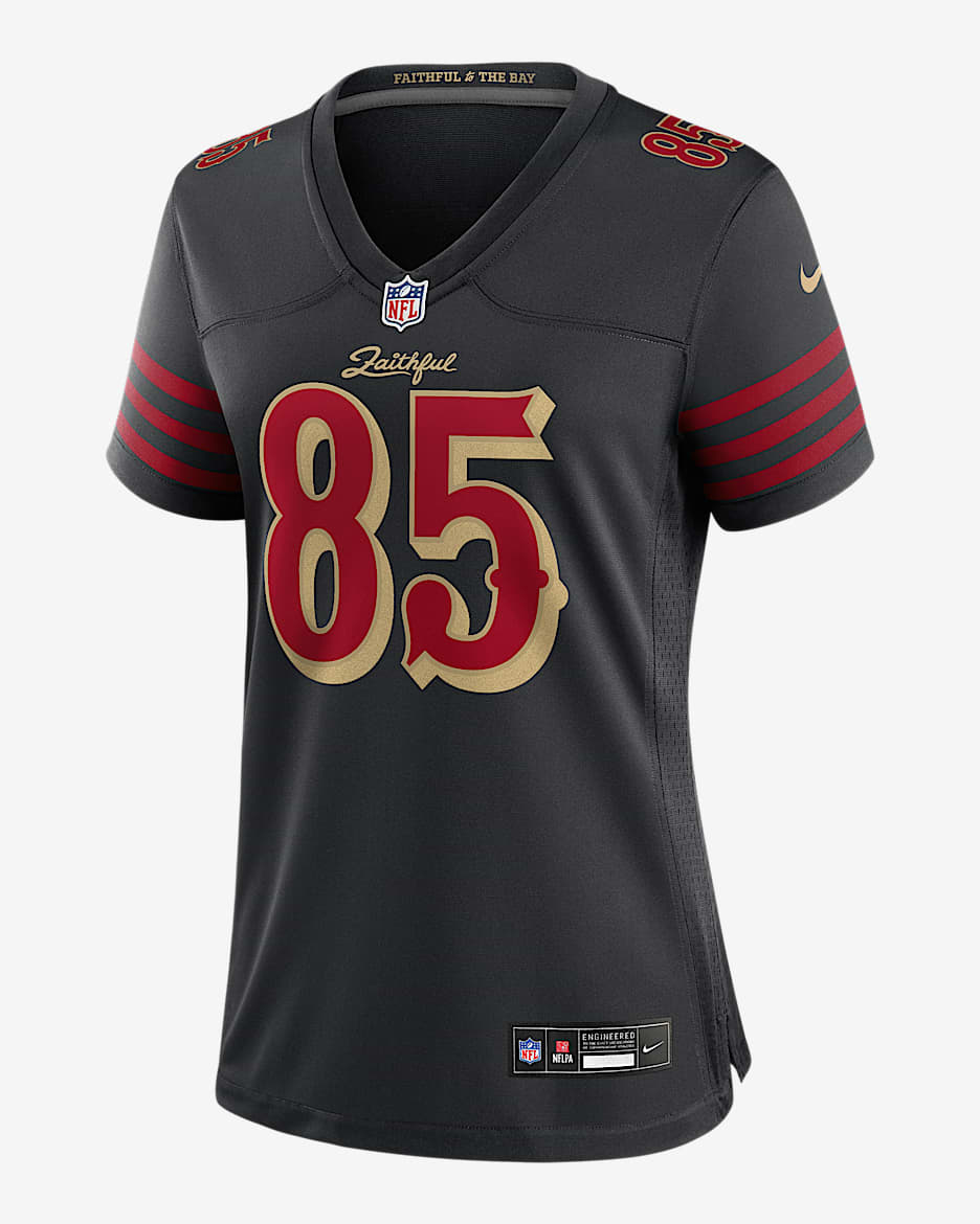 Jersey Nike de la NFL Game para mujer George Kittle San Francisco 49ers Rivalries Collection - Negro