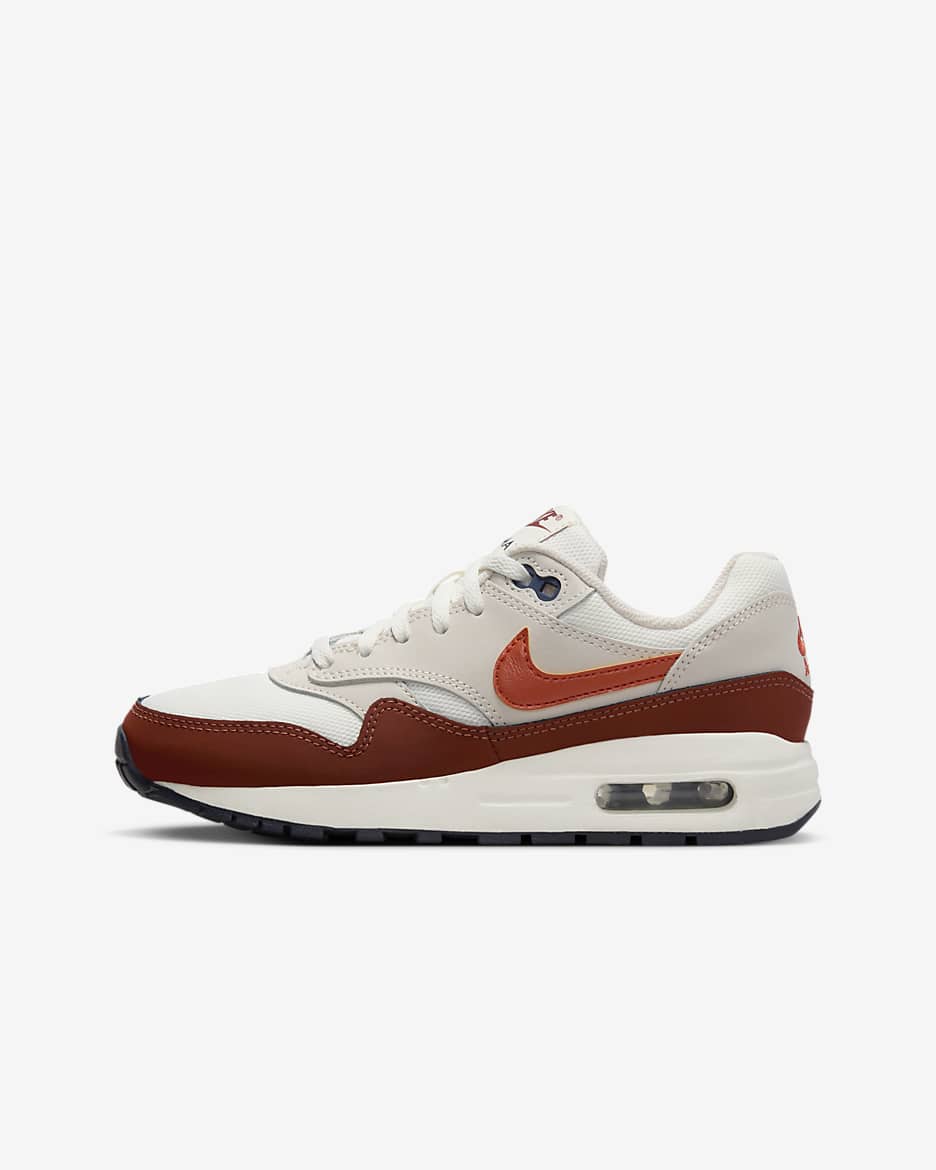 Air Max 1 Older Kids' Shoes - Sail/Mars Stone/Desert Sand/Vintage Coral