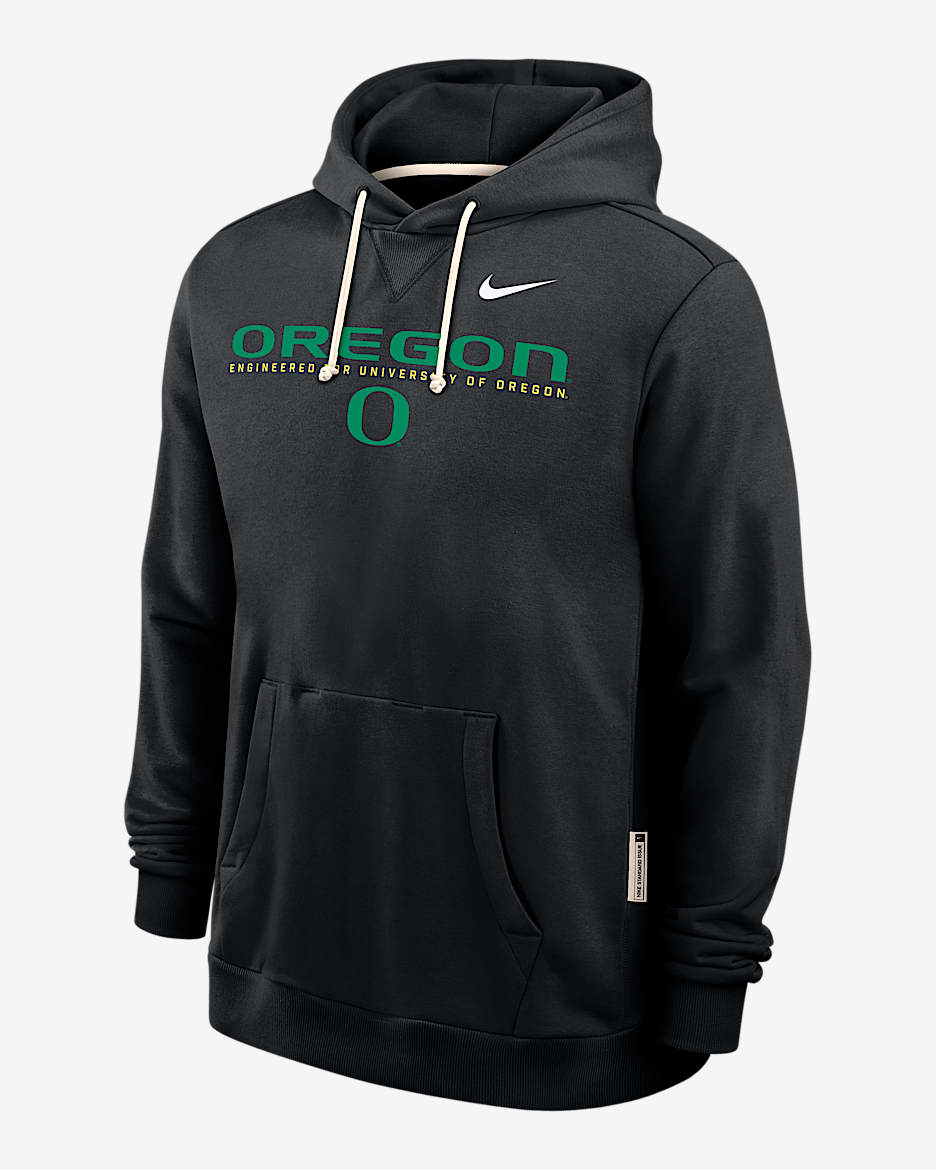 Oregon Sideline Men's Nike Dri-FIT College Pullover Hoodie - Black