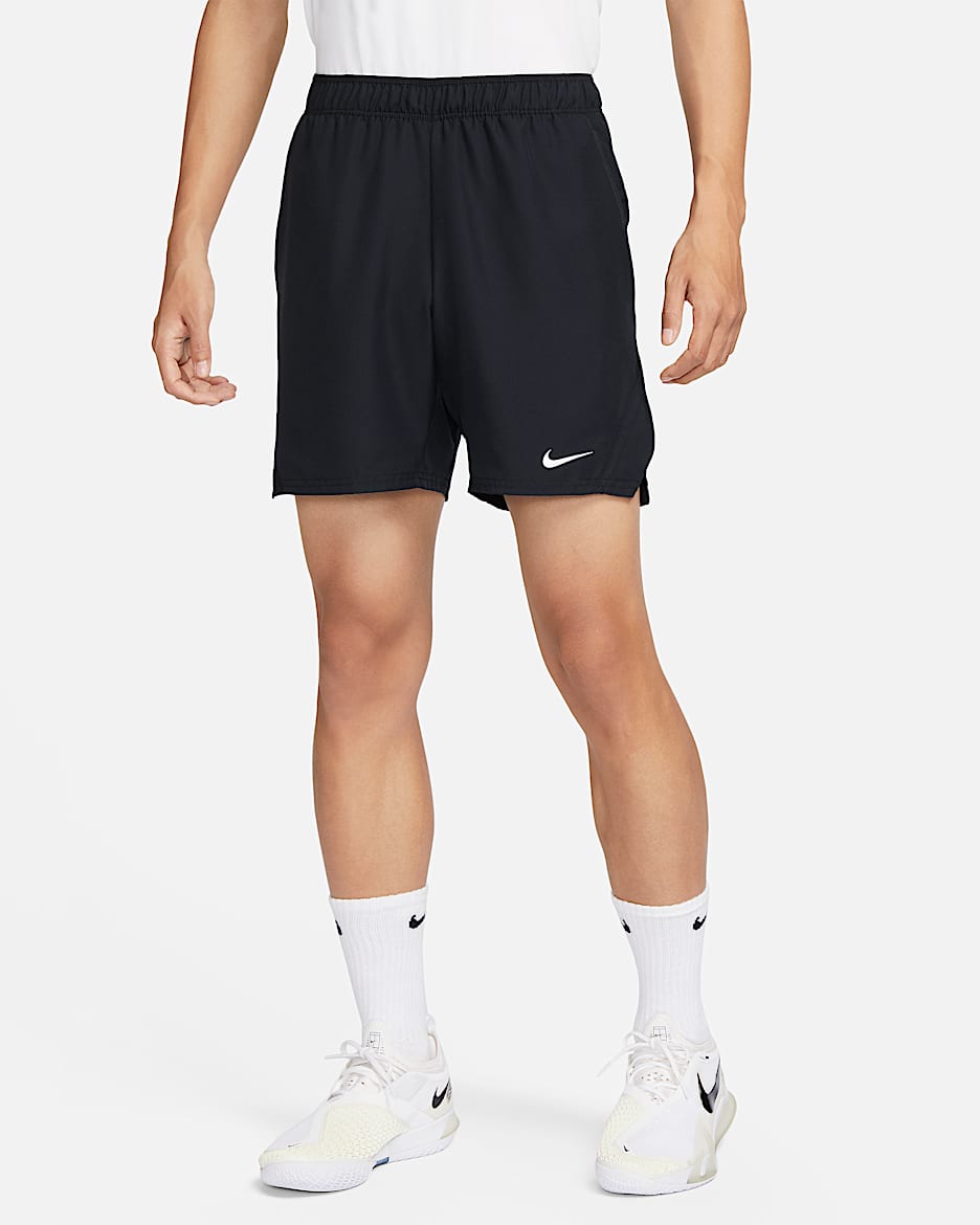 NikeCourt Victory Men's Dri-FIT 18cm (approx.) Tennis Shorts - Black/White