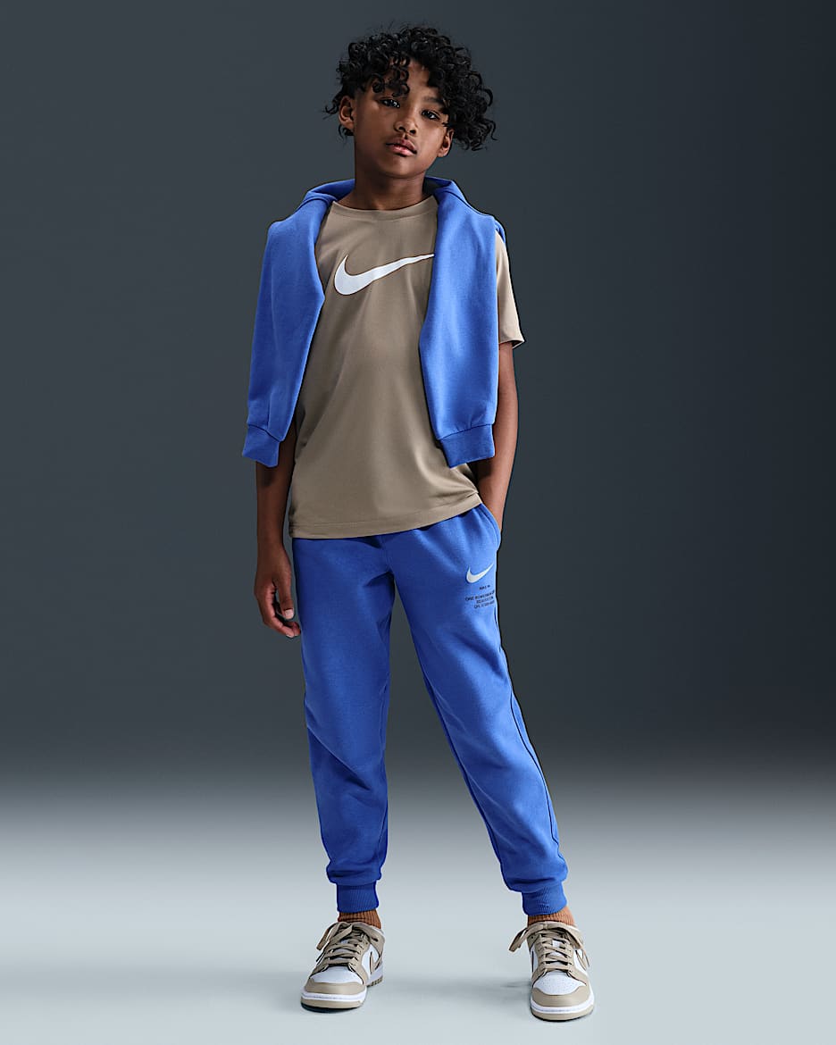 Nike Sportswear Older Kids' (Boys') Fleece Joggers - Comet Blue/Light Smoke Grey