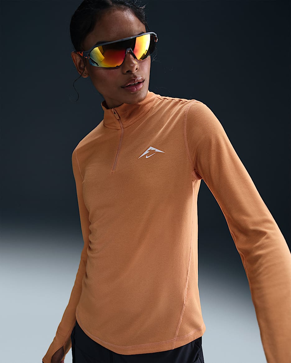 Nike Trail Women's Dri-FIT 1/4-Zip Running Mid-Layer Top - Copper Moon/Phantom/Flat Silver/Summit White