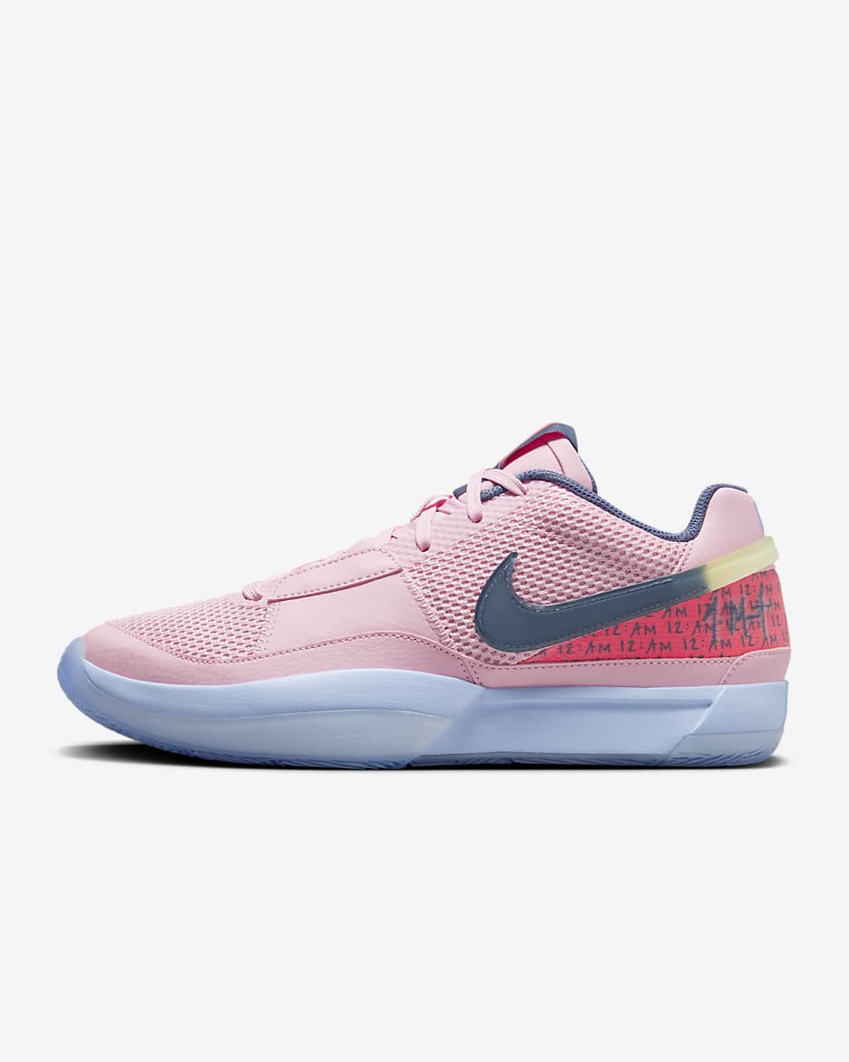 Ja 1 Basketball Shoes - Medium Soft Pink/Cobalt Bliss/Citron Tint/Diffused Blue