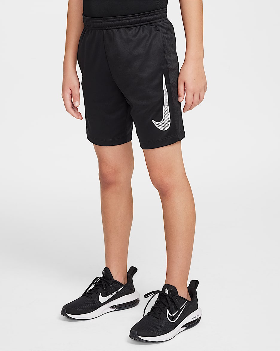 Nike Trophy23 Older Kids' Dri-FIT Shorts - Black/Black/White