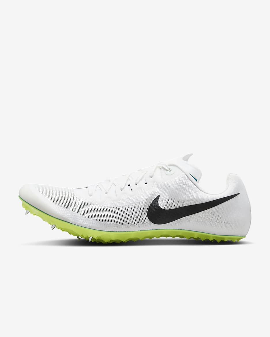 Tenis de atletismo con clavos para velocidad Nike Ja Fly 4 - Blanco/Abeto brillante/Algas eléctricas/Negro
