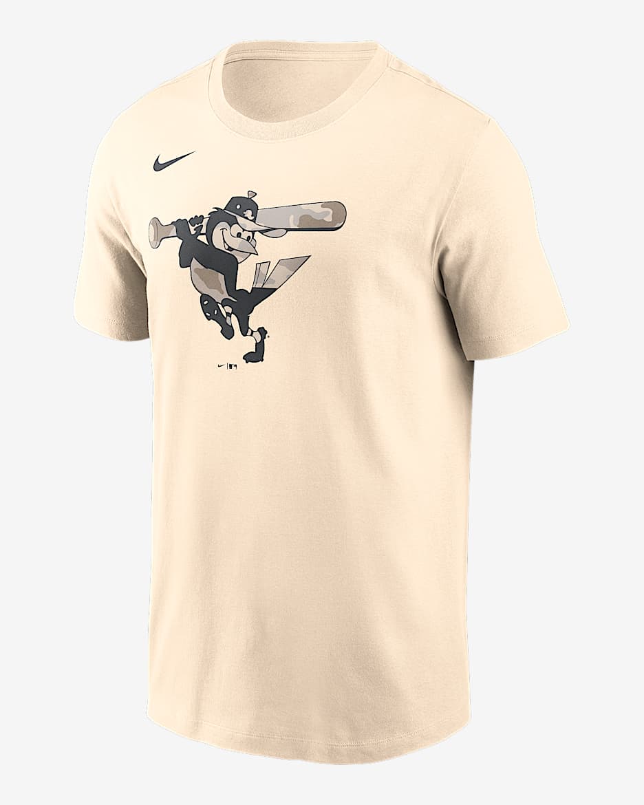 Baltimore Orioles Camo Men's Nike MLB T-Shirt - Cream