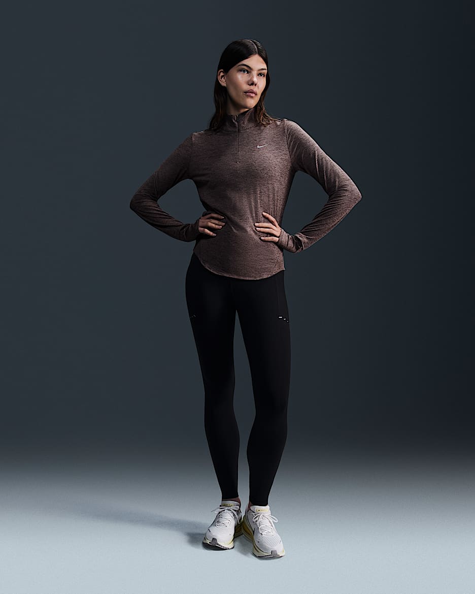 Nike Swift Women's High-Waisted 7/8 Running Leggings with Pockets - Black