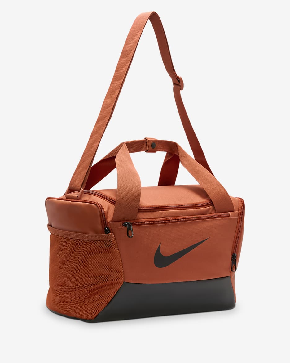 Nike Brasilia 9.5 Training Duffel Bag (Extra-Small, 25L) - Burnt Sunrise/Black/Black