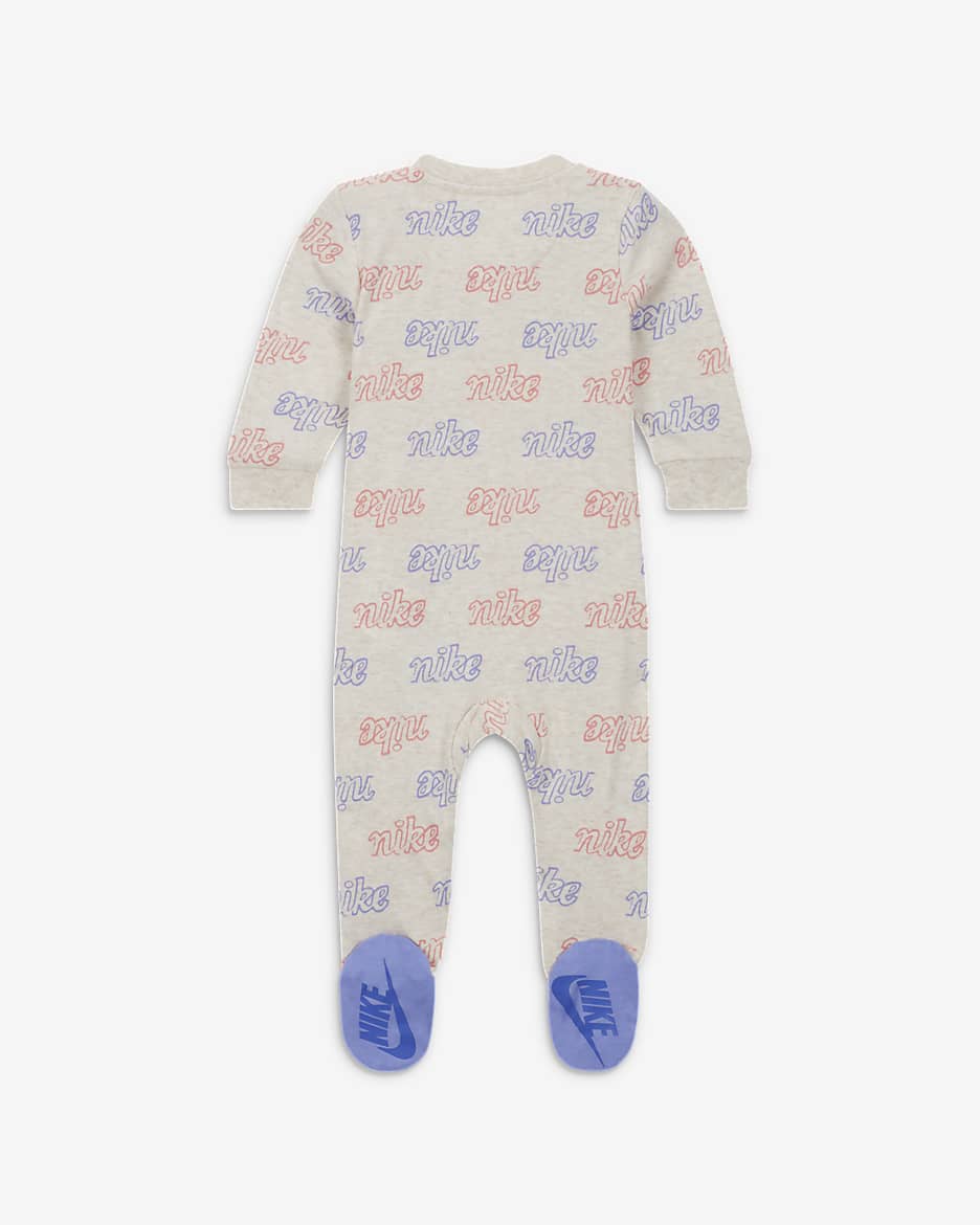 Coverall Nike med script-tryck för baby (3-6 mån) - Pale Ivory