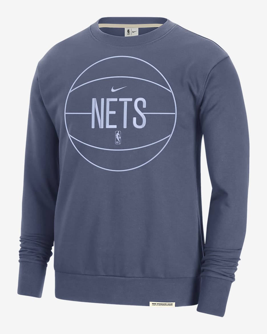 Sudadera Nike Dri-FIT de la NBA para hombre Brooklyn Nets Standard Issue - Azul difuso/Marfil pálido/Cobalto felicidad