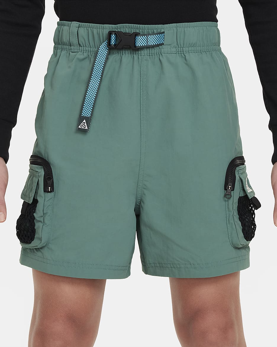 Shorts cargo para niños talla grande Nike ACG - De costa a costa/De costa a costa/Negro/Blanco cumbre