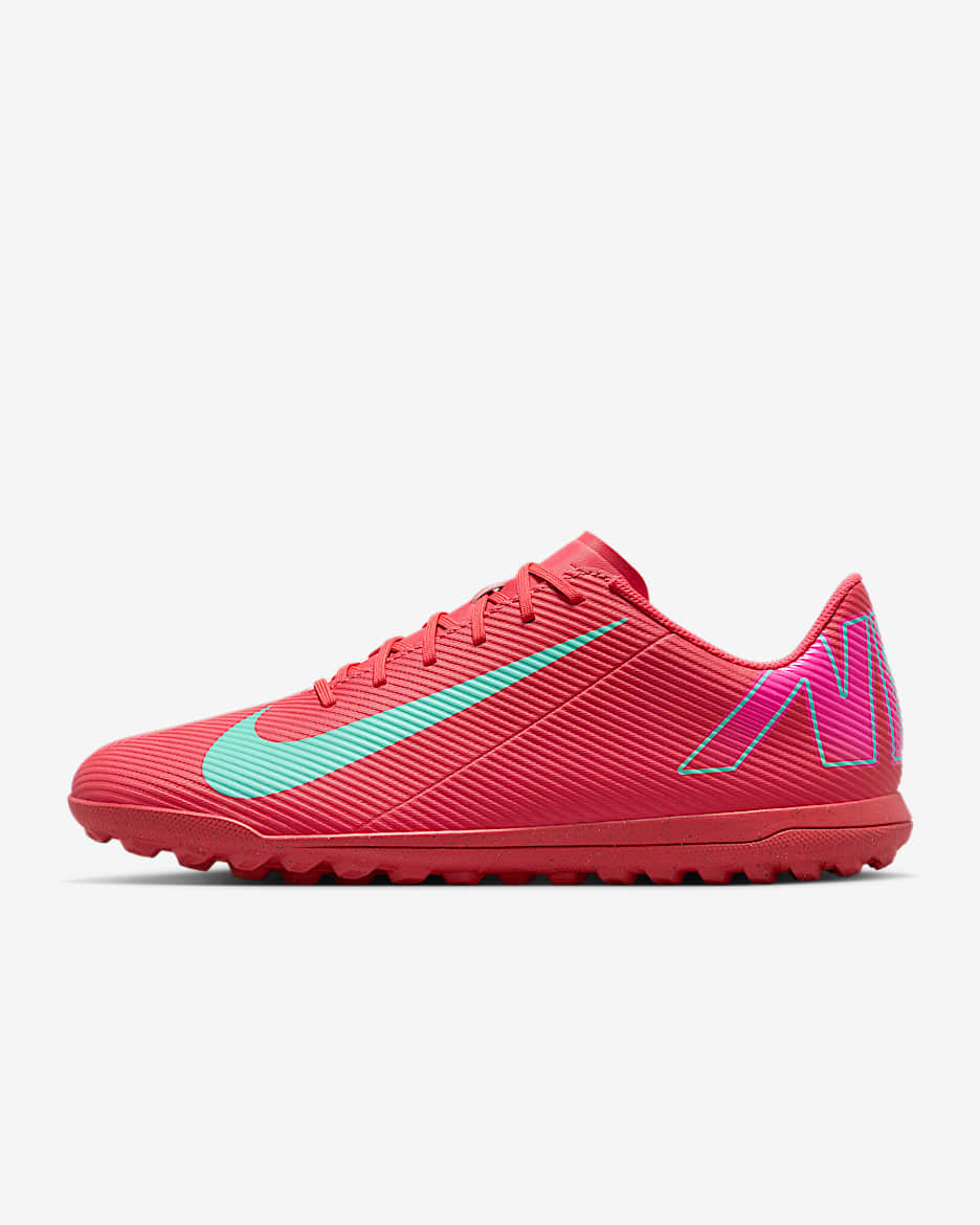 Nike Mercurial Vapor 16 Club TF Low-Top Football Shoes - Ember Glow/Aurora Green