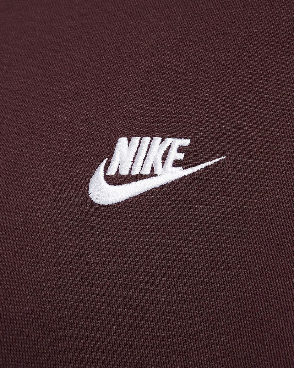 Nike Sportswear Club T-skjorte til herre - Burgundy Crush