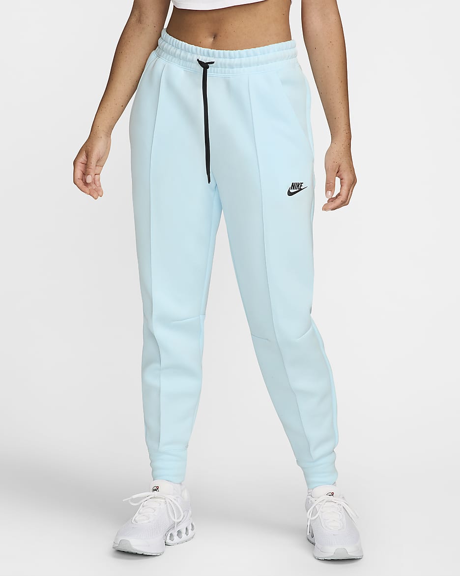 Nike Sportswear Tech Fleece Women's Mid-Rise Joggers - Glacier Blue/Black