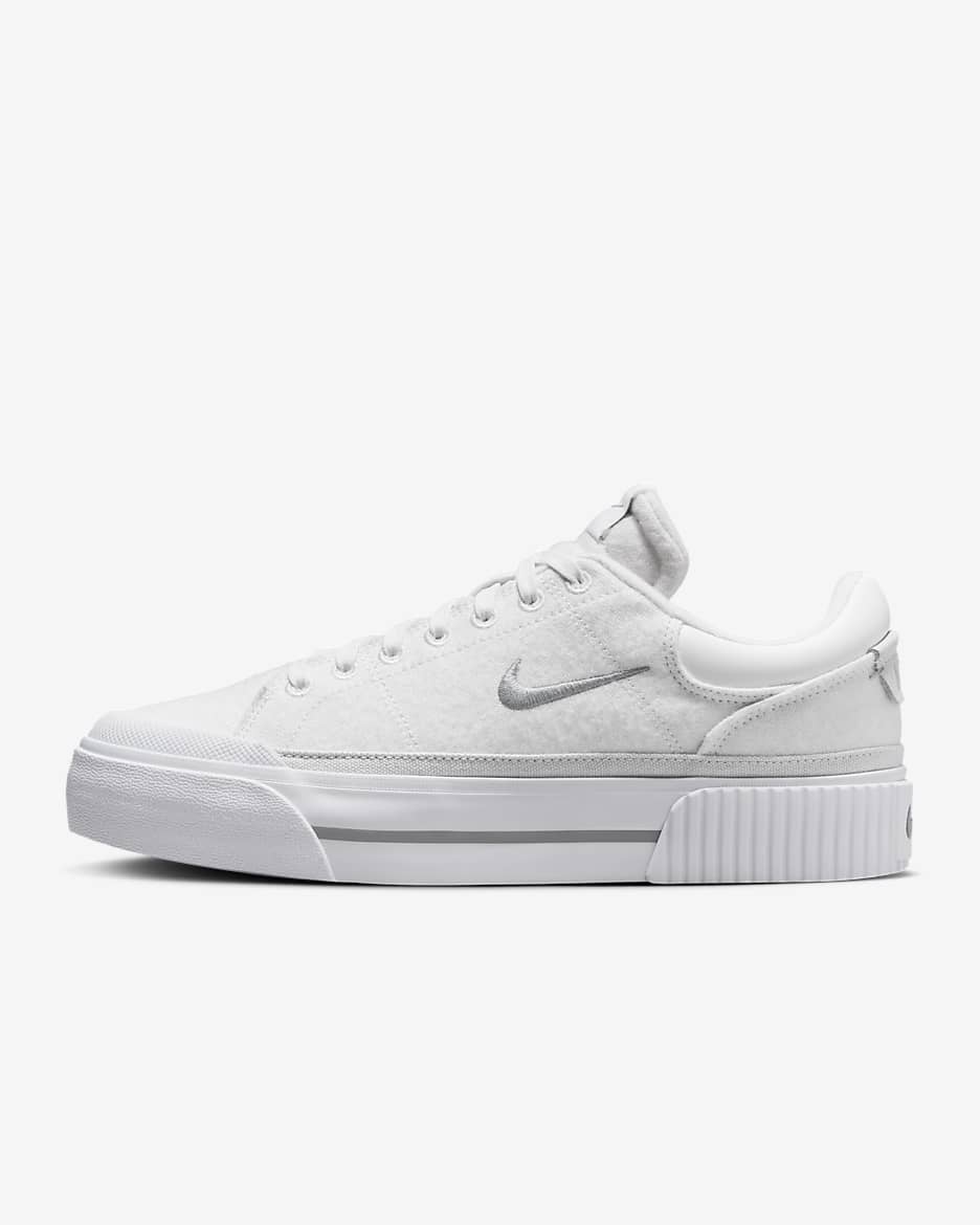 Nike Court Legacy Lift damesschoenen - Summit White/Wit/Phantom/Light Smoke Grey