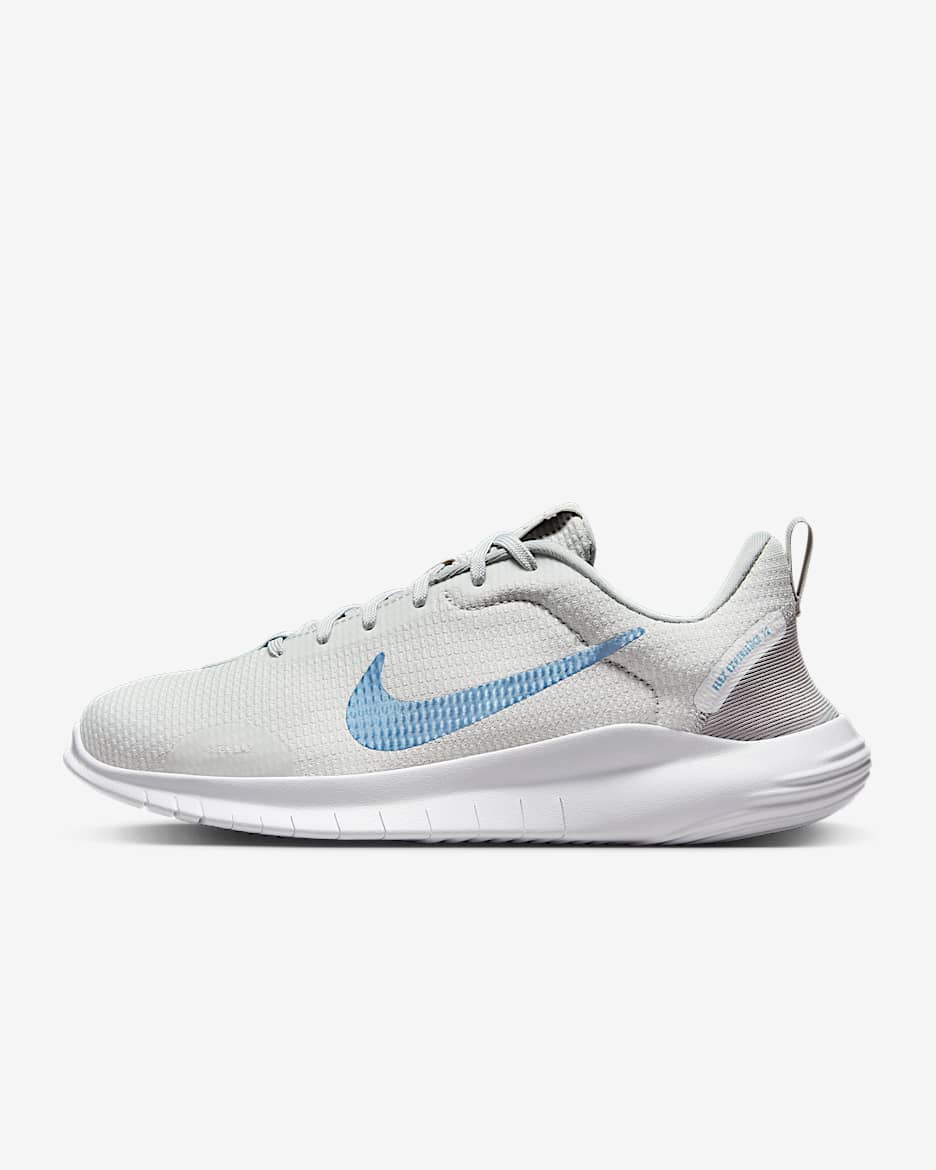 Nike Flex Experience Run 12 Women's Road Running Shoes (Extra Wide) - Photon Dust/Light Smoke Grey/White/Metallic Silver