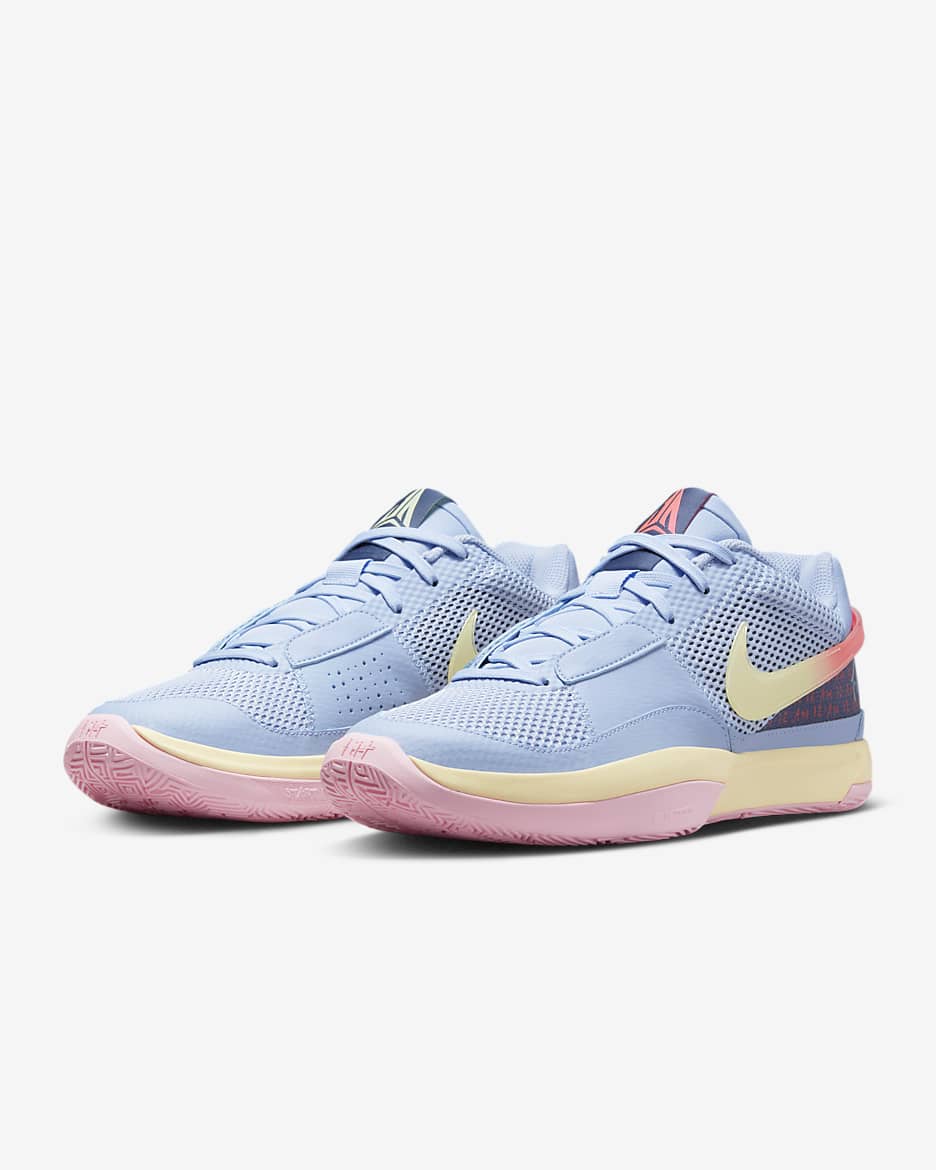 Ja 1 'Day One' EP Basketball Shoes - Cobalt Bliss/Hot Punch/Medium Soft Pink/Citron Tint