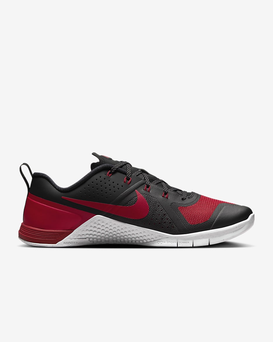 Tenis de entrenamiento para hombre Nike Metcon 1 OG - Negro/Gris lobo/Rojo universitario