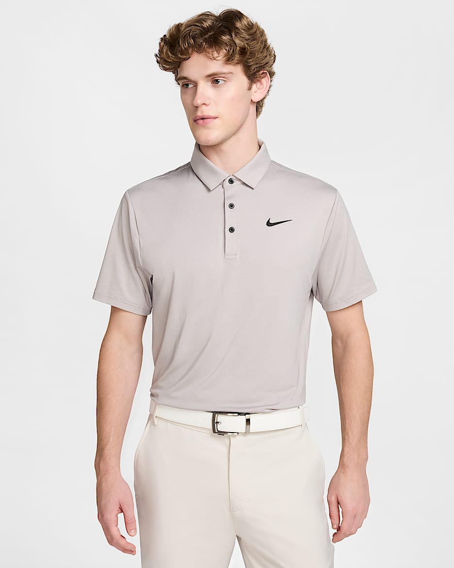 Nike Tour Men's Dri-FIT Heathered Golf Polo - College Grey/Black