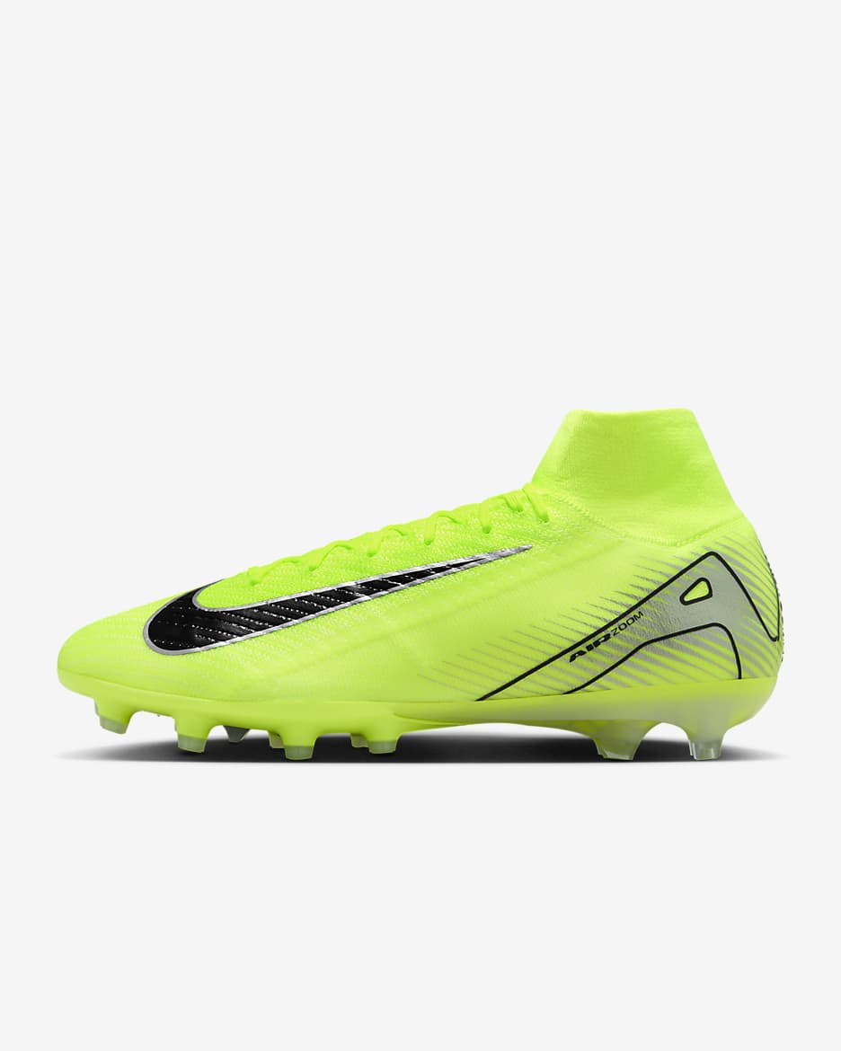 Nike Mercurial Superfly 10 Elite AG-Pro High-Top Football Boot - Volt/Black