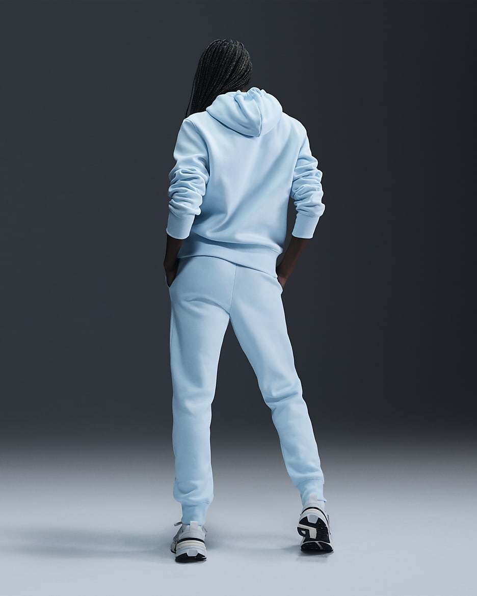 Nike Sportswear Phoenix Fleece joggingbroek met halfhoge taille voor dames - Glacier Blue/Sail