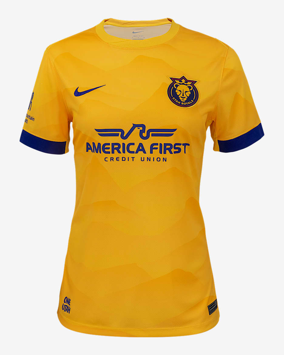 Utah Royals FC 2025 Stadium Home Women's Nike Dri-FIT NWSL Replica Jersey - Varsity Maize/University Gold