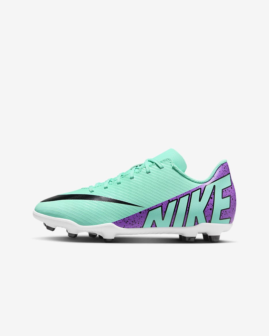 Nike Jr. Mercurial Vapor 15 Club Younger/Older Kids' Multi-Ground Low-Top Football Boot - Hyper Turquoise/Black/White/Fuchsia Dream