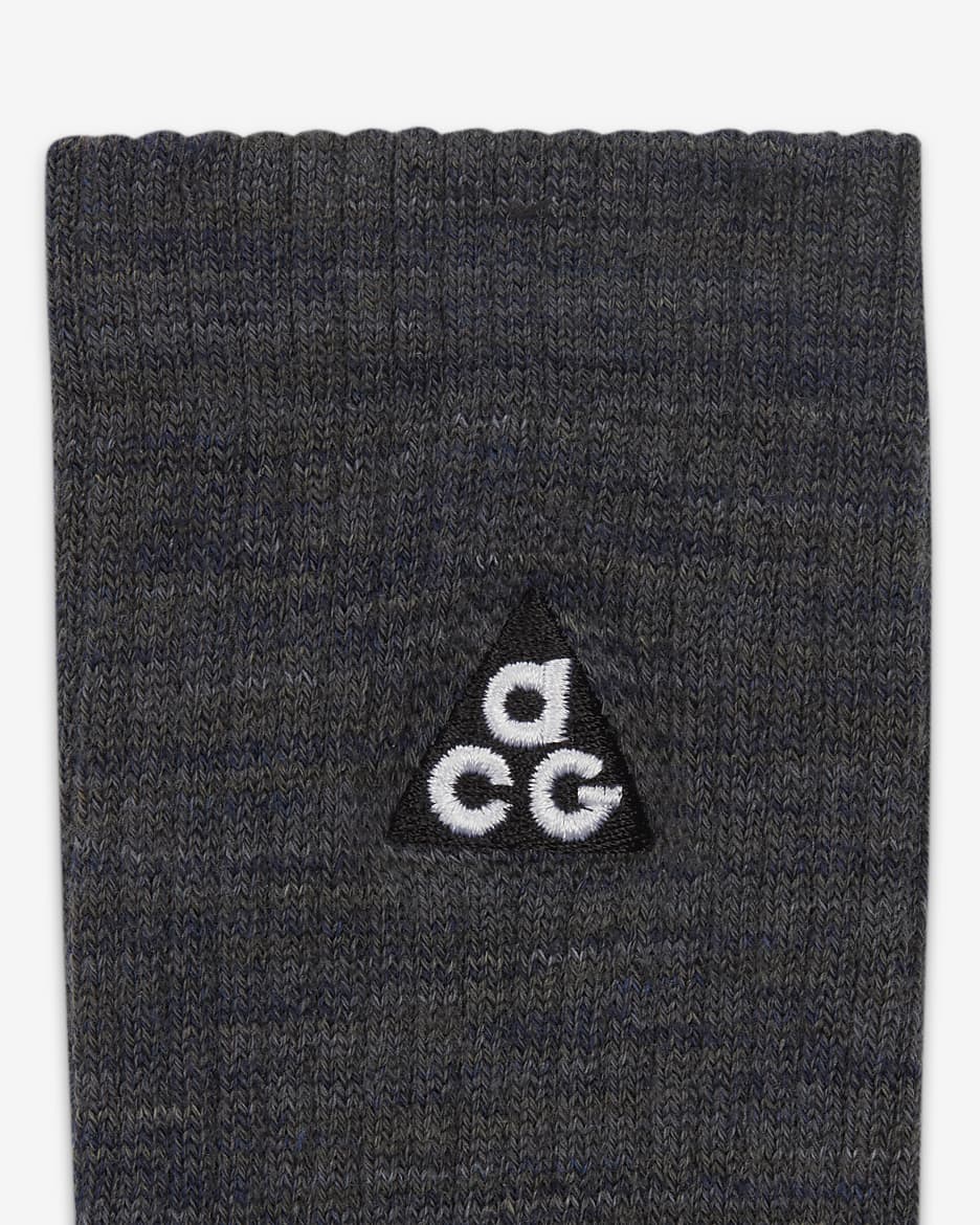 Chaussettes mi-mollet épaisses Nike ACG Everyday (1 paire) - Anthracite/Volt/Noir/Summit White