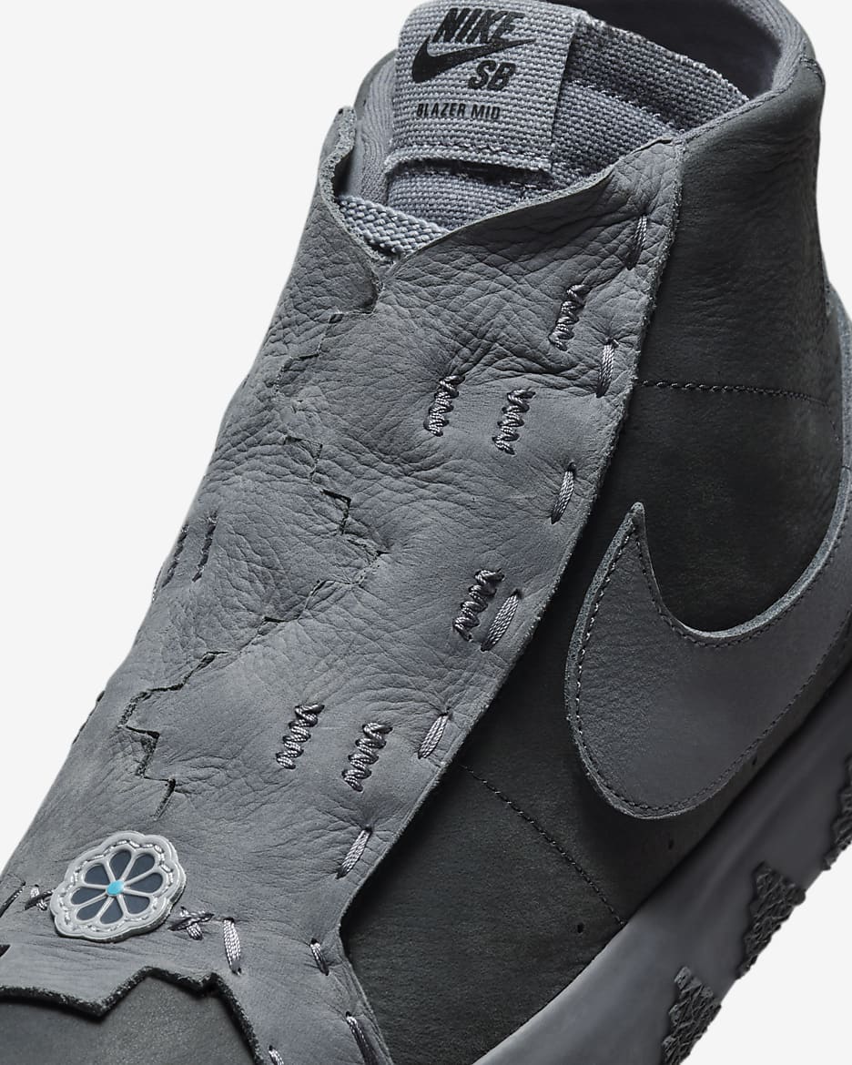 Nike Zoom Blazer Mid Skate Shoes - Anthracite/Dark Smoke Grey