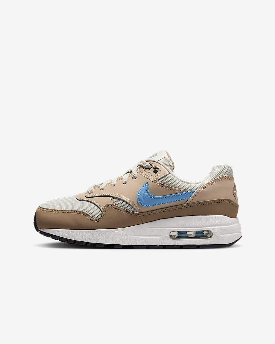 Air Max 1 大童鞋款 - Light Bone/Sanddrift/Khaki/Psychic Blue