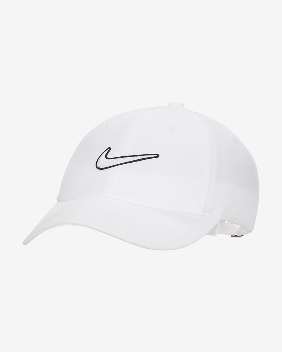 Nike Club Unstructured Swoosh Cap - White/White