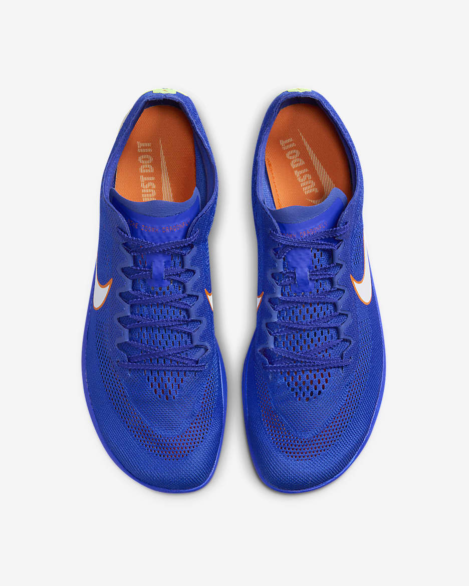 Tenis de atletismo para distancia Nike ZoomX Dragonfly - Azul carrera/Naranja seguridad/Avalancha lima/Blanco