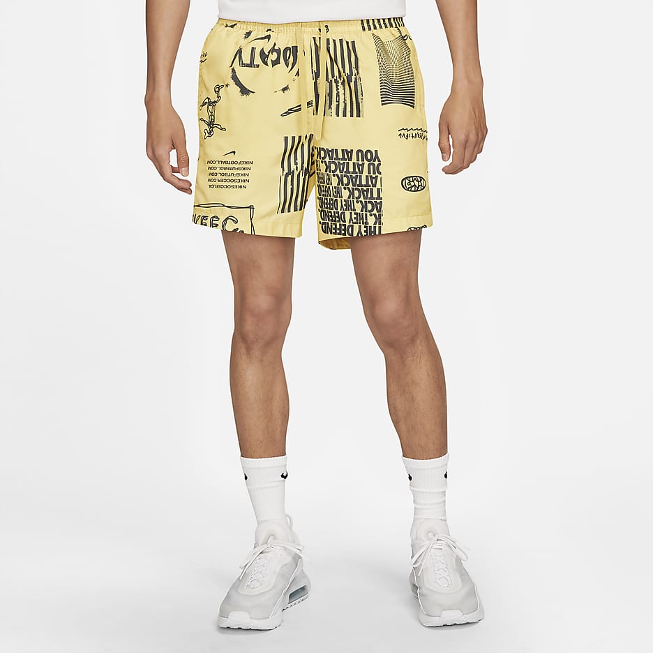 Nike F.C. Men's Woven Soccer Shorts - Saturn Gold/Black/Black
