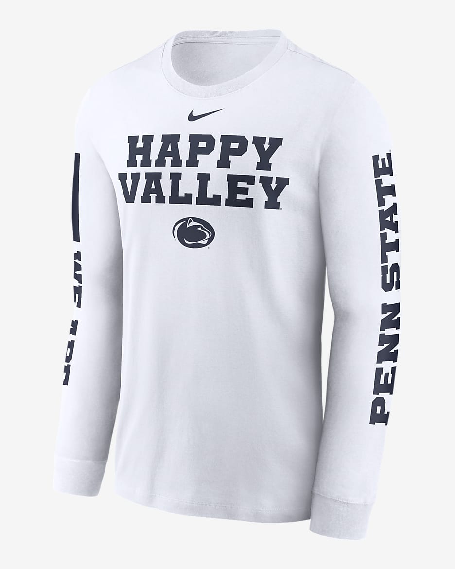 Penn State Nittany Lions Local Spirit Slogan Men's Nike College Long-Sleeve T-Shirt - White